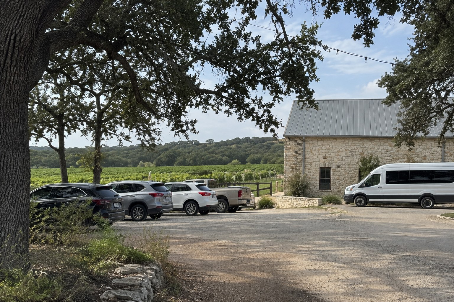 Limestone winery tasting room and vineyard near Fredericksburg, TX for a bachelorette party